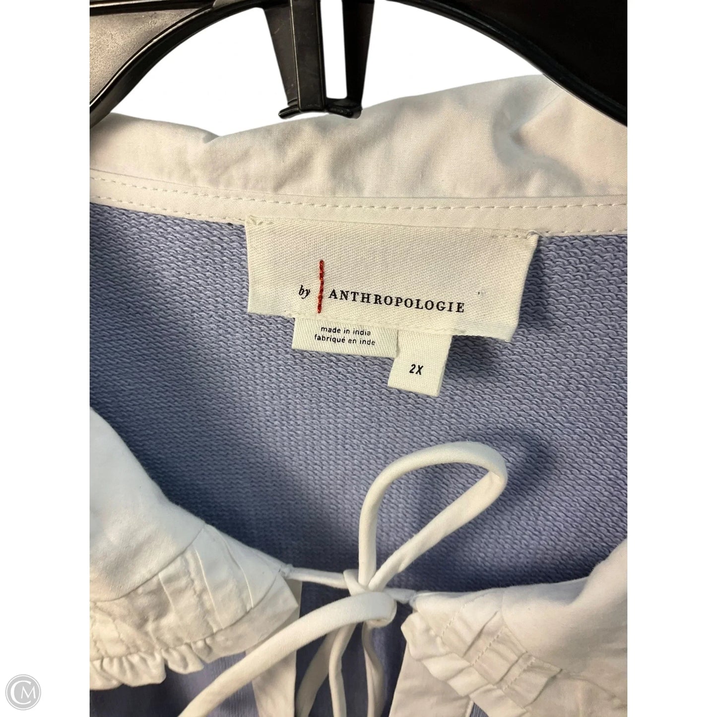 Sweatshirt Collar By Anthropologie In Blue, Size: 2x