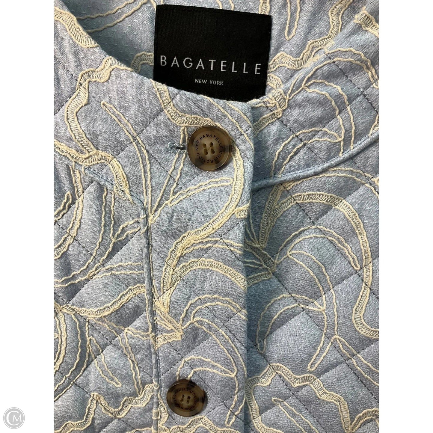 Jacket Puffer & Quilted By Bagatelle In Blue, Size: L