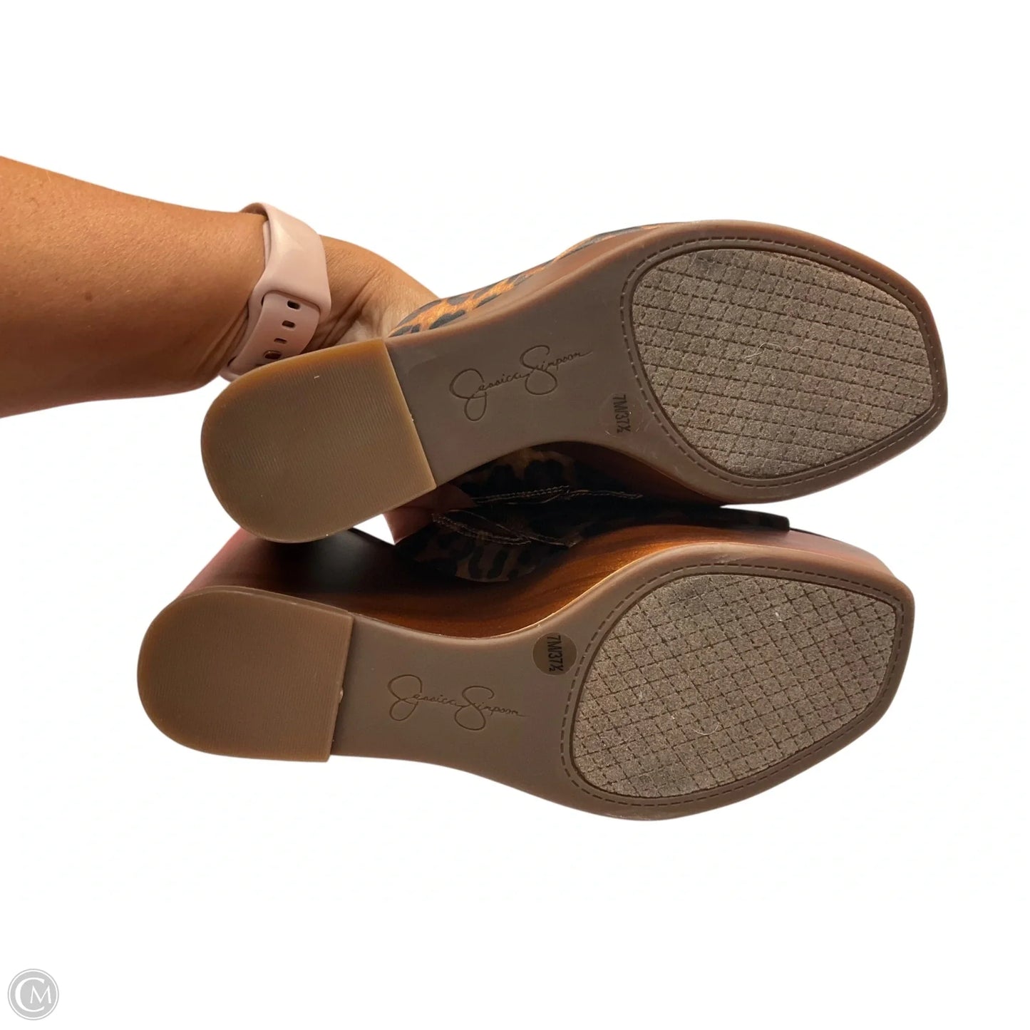 Shoes Heels Wedge By Jessica Simpson In Animal Print, Size: 7