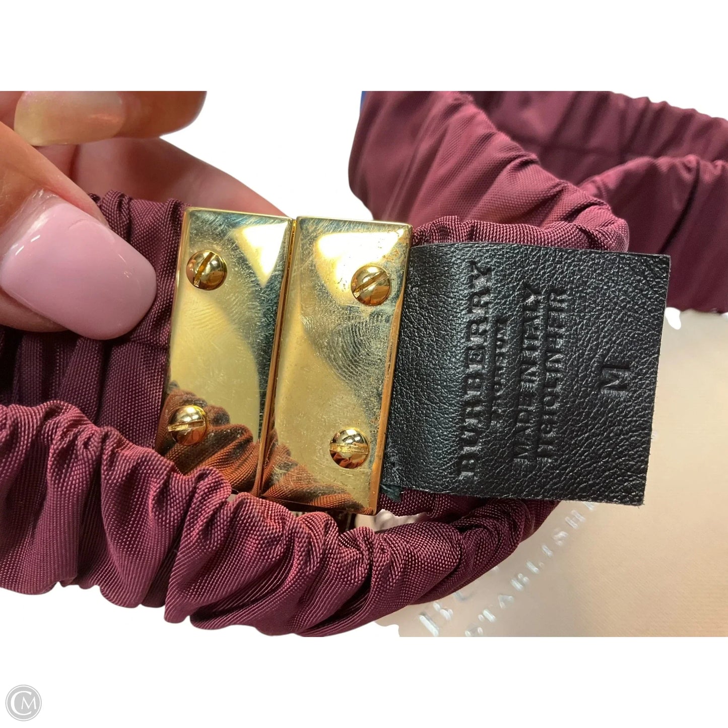 Belt Luxury Designer By Burberry, Size: Medium