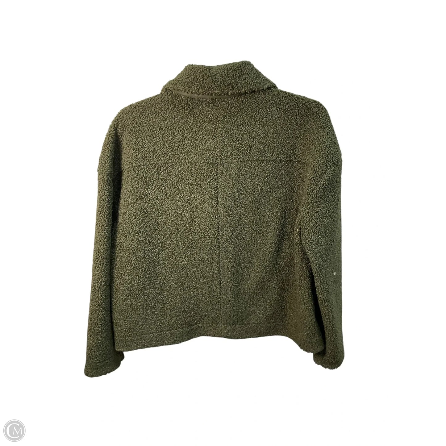 Jacket Faux Fur & Sherpa By Banana Republic In Green, Size: M