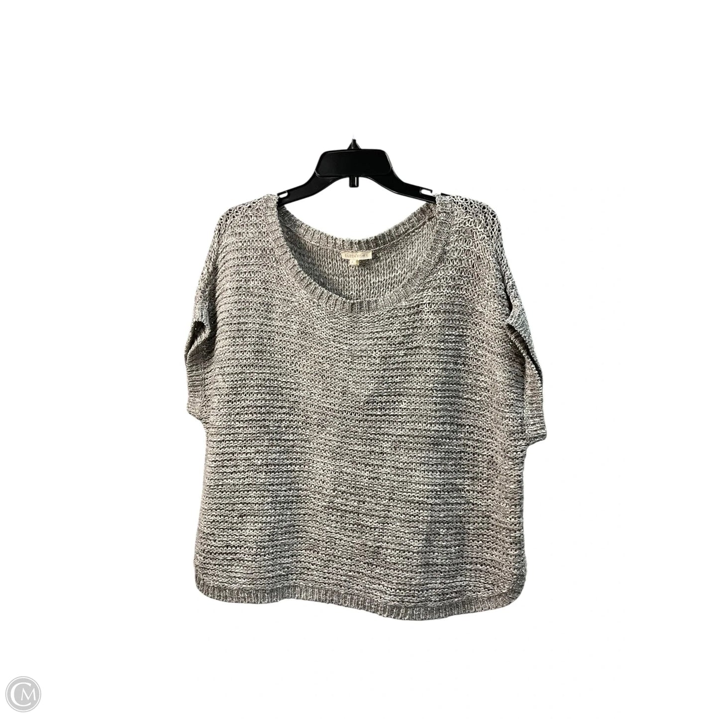 Sweater Short Sleeve By Eileen Fisher In Grey, Size: L