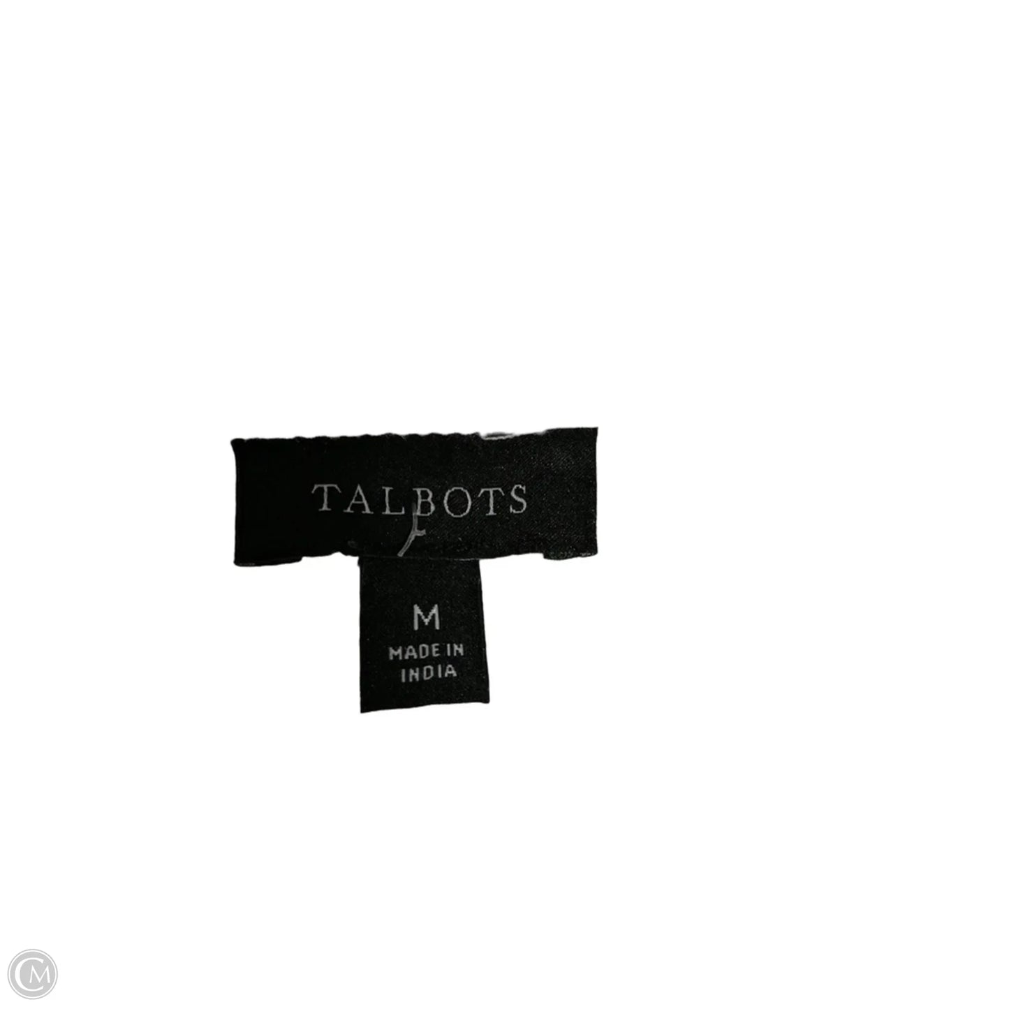 Top Short Sleeve By Talbots In Green & White, Size: M