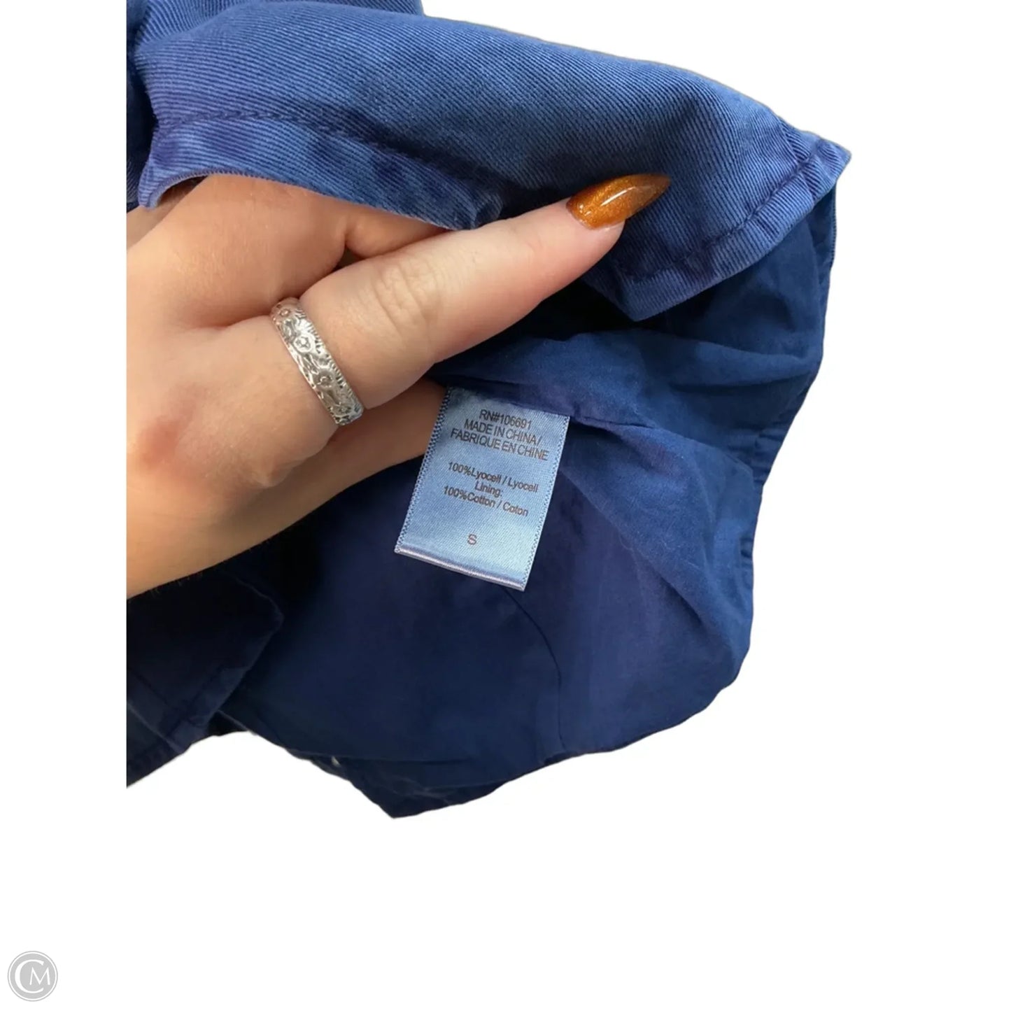 Top Sleeveless By Cmc In Blue, Size: S