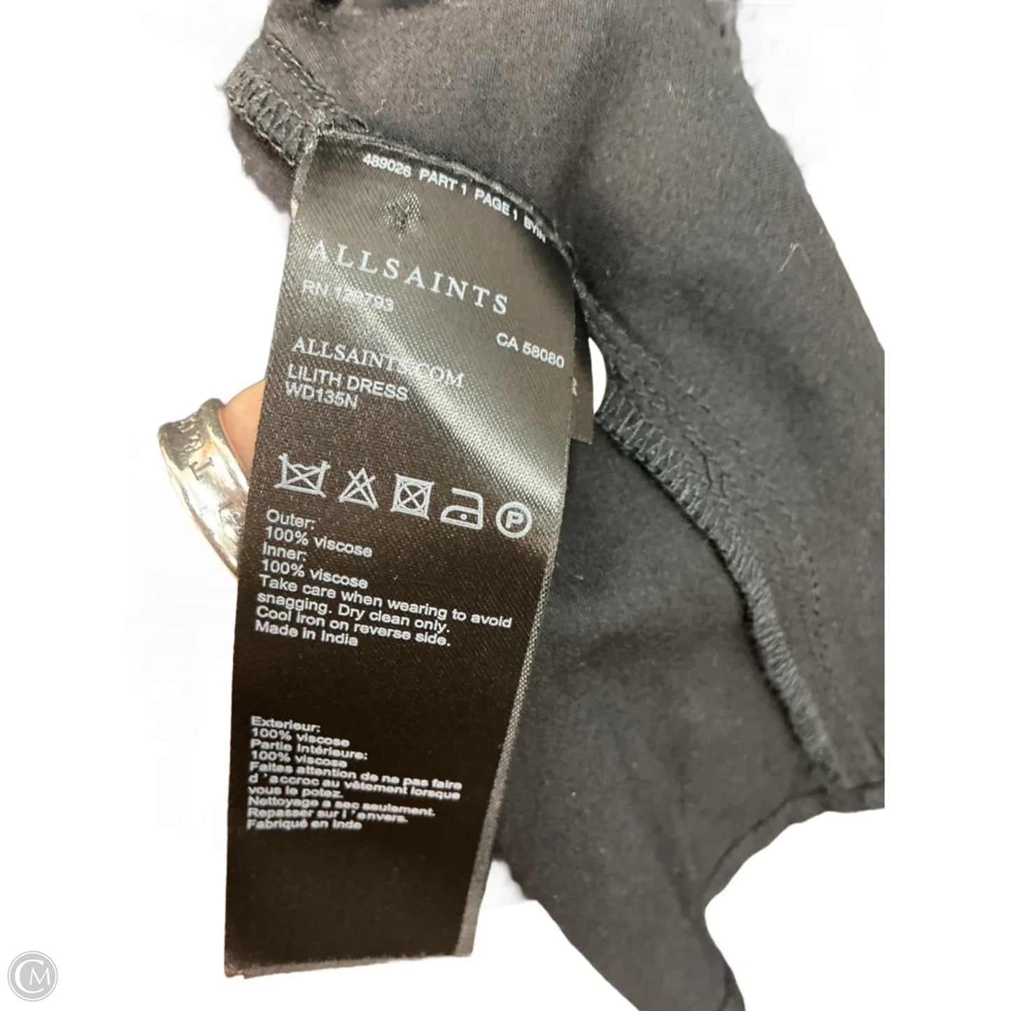 Dress Designer By All Saints In Black, Size: 6