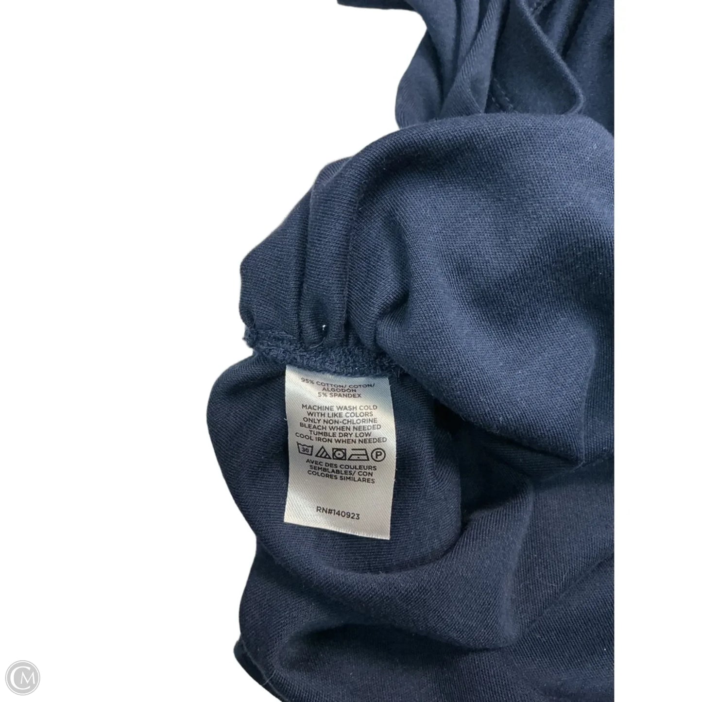 Top Short Sleeve By Loft In Navy, Size: S