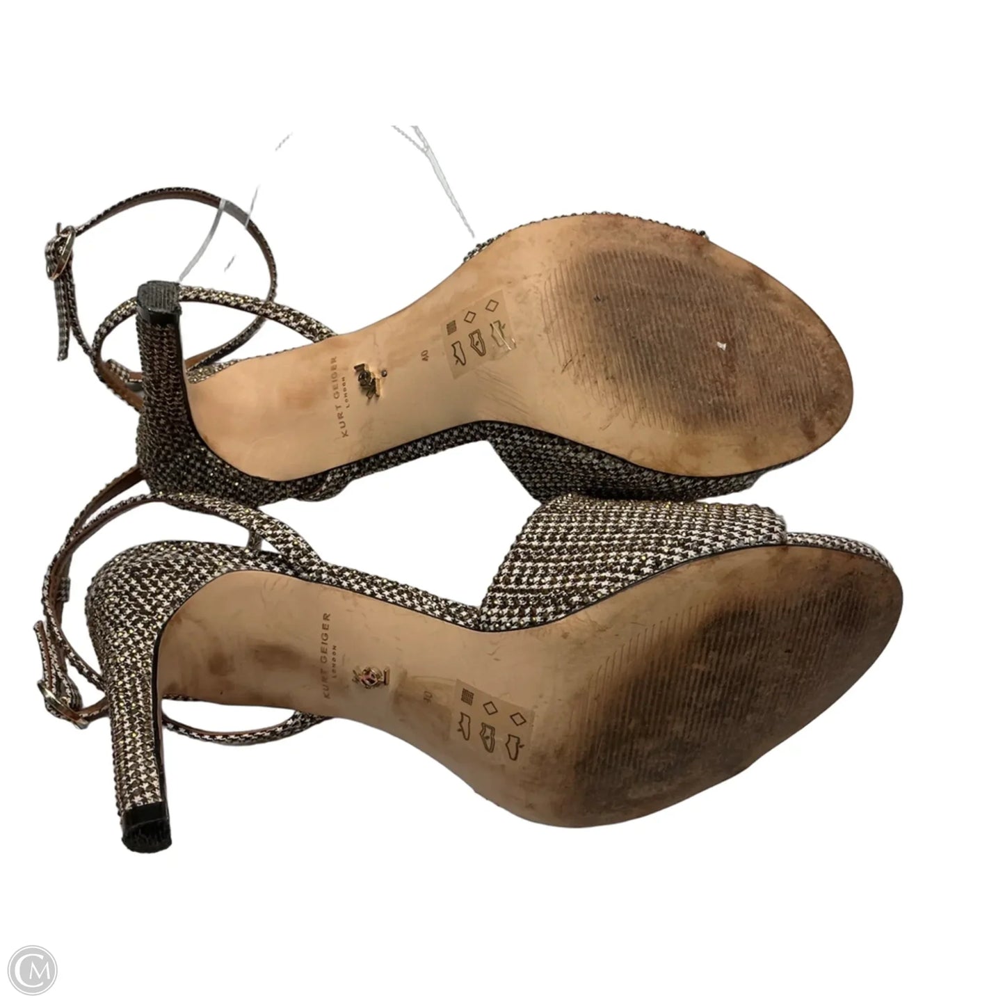 Sandals Designer By Kurt Geiger In Gold, Size: 9