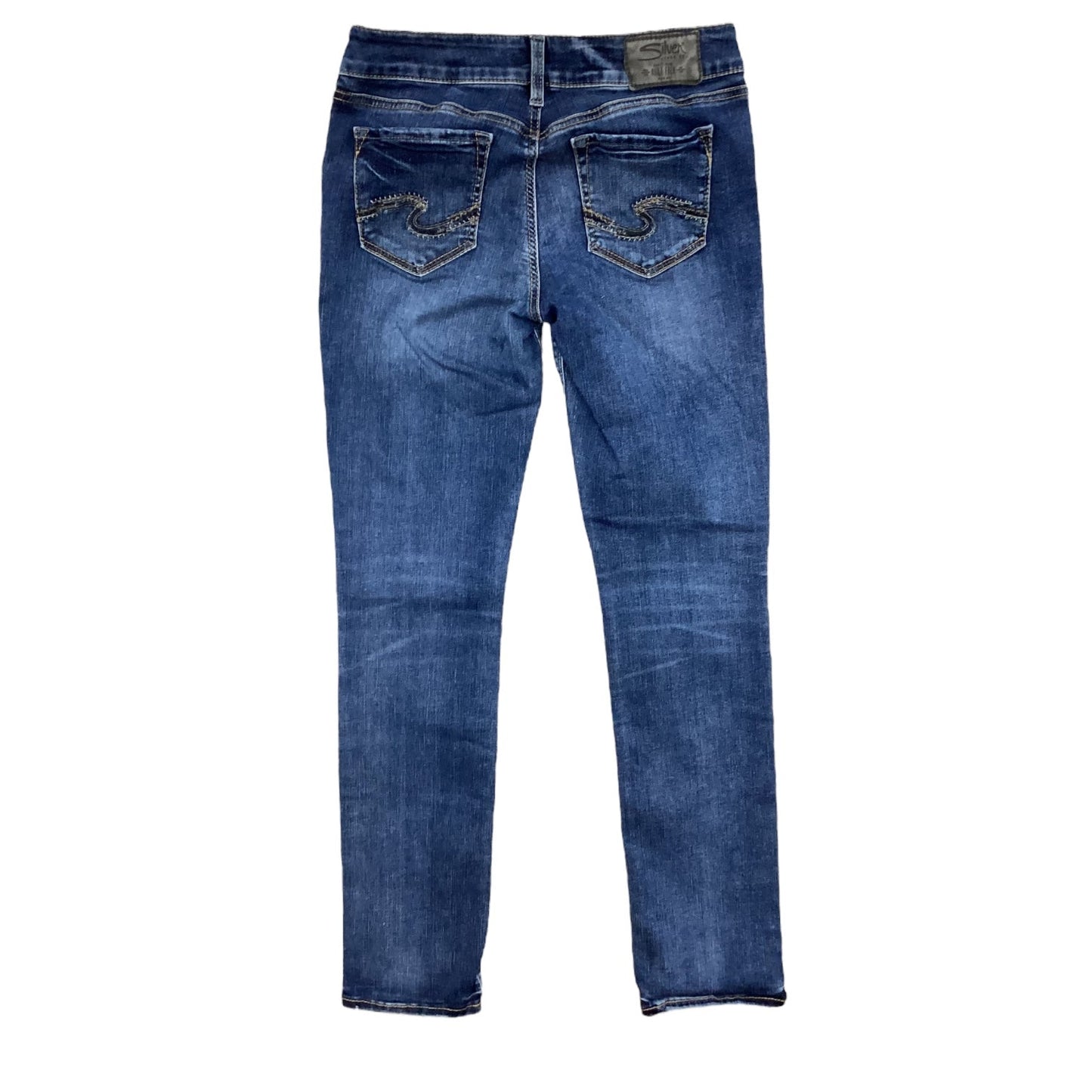 Jeans Boot Cut By Silver In Blue Denim, Size:6