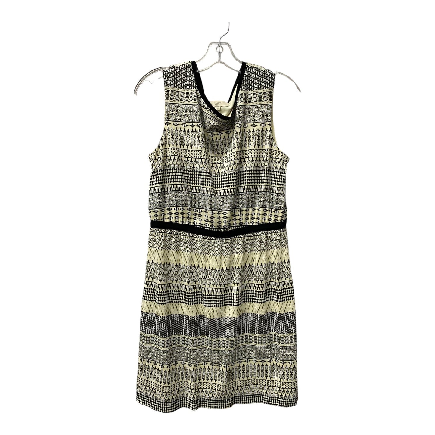 DRESS WORK by LOFT In BLACK & CREAM, Size: M