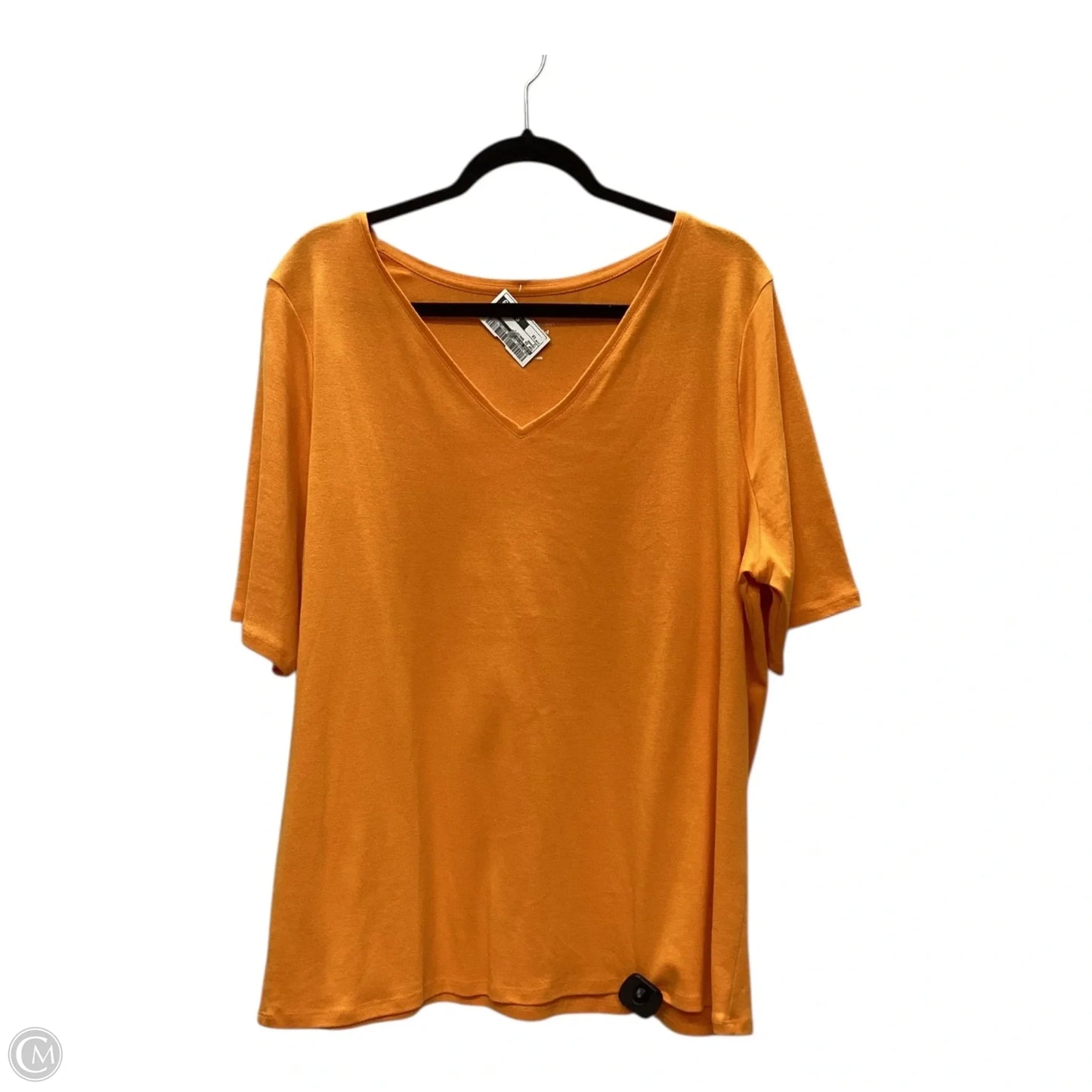 Top Short Sleeve Basic By Lane Bryant In Orange, Size: 1x