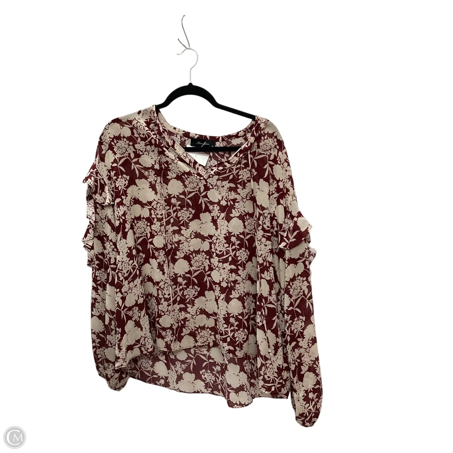 Top Long Sleeve By Anna Grace In Red, Size: M