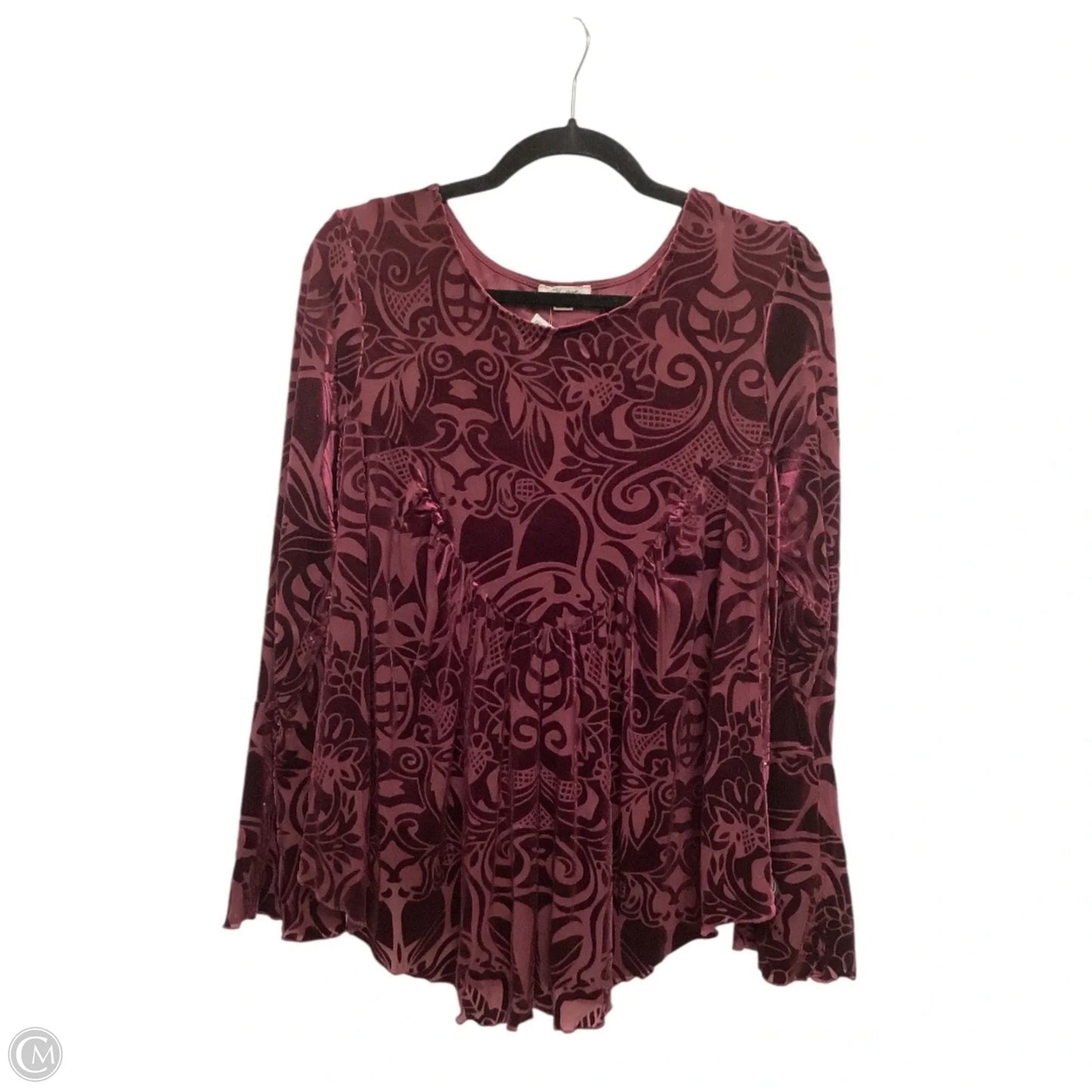 Top Long Sleeve By Ultra Pink In Pink, Size: L