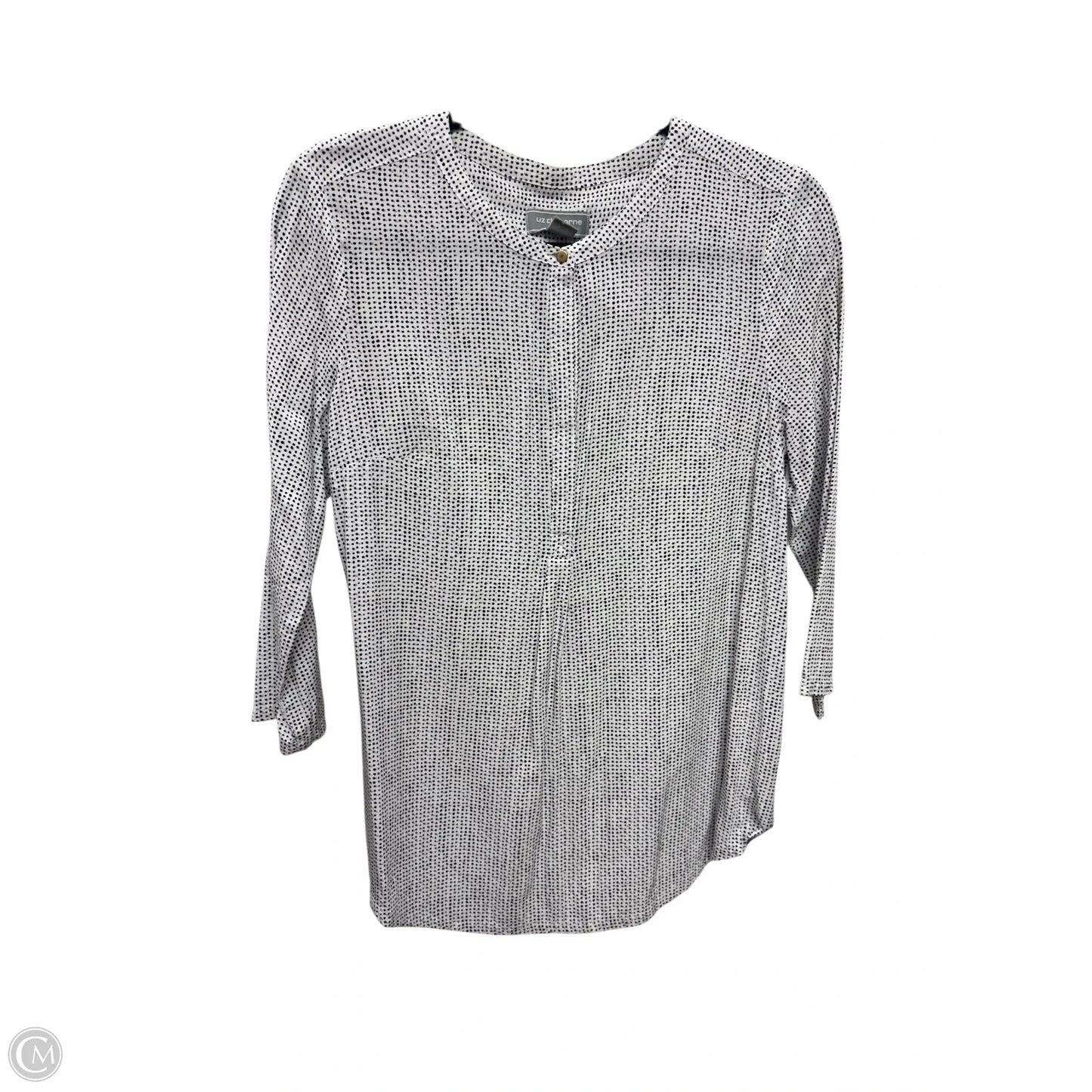 Top Long Sleeve By Liz Claiborne In White, Size: S