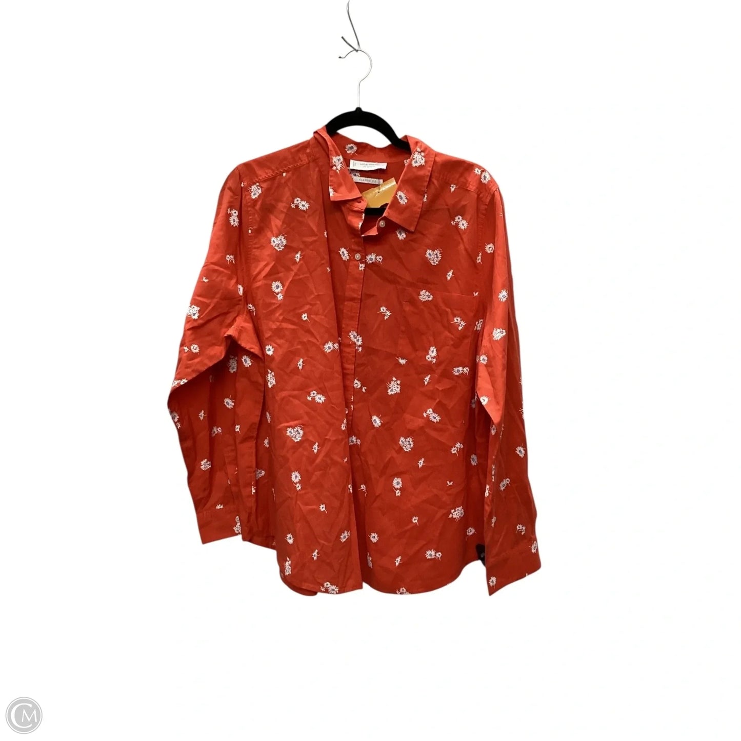 Top Long Sleeve By Lucky Brand In Orange, Size: L