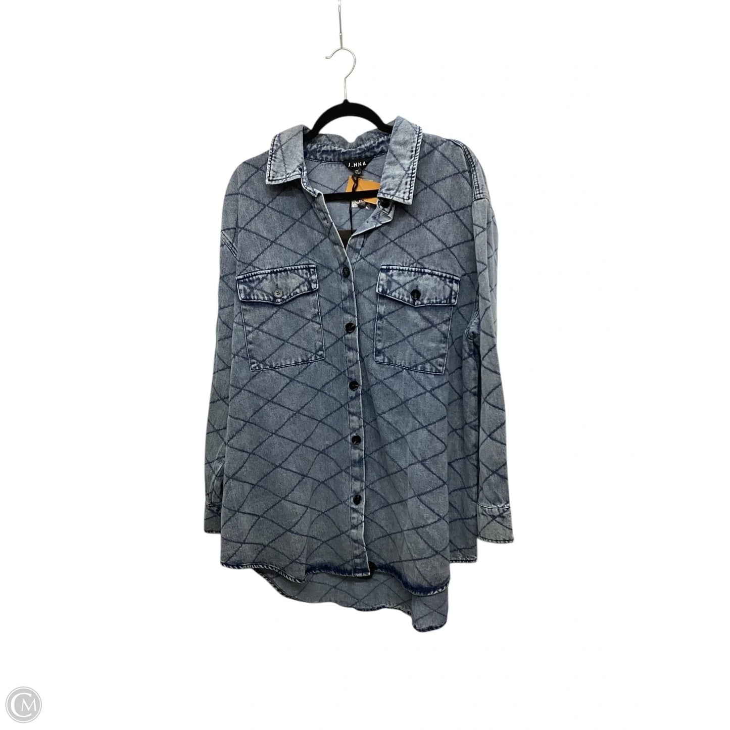 Jacket Denim By Clothes Mentor In Blue Denim, Size: L