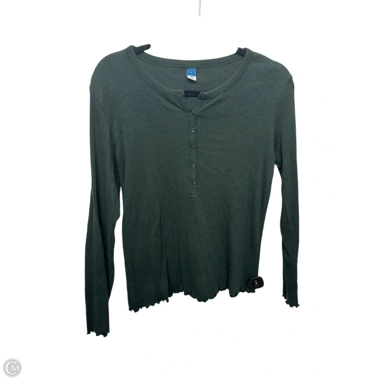 Top Long Sleeve Basic By Old Navy In Green, Size: L