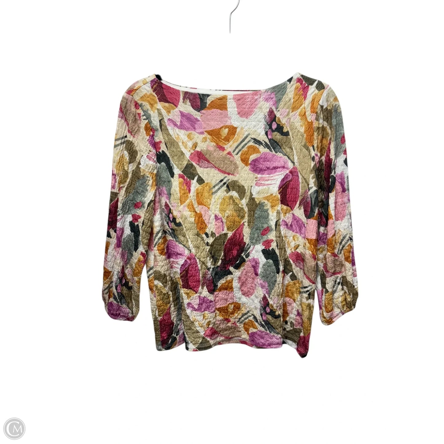 Top Long Sleeve By Chicos In Floral Print, Size: M