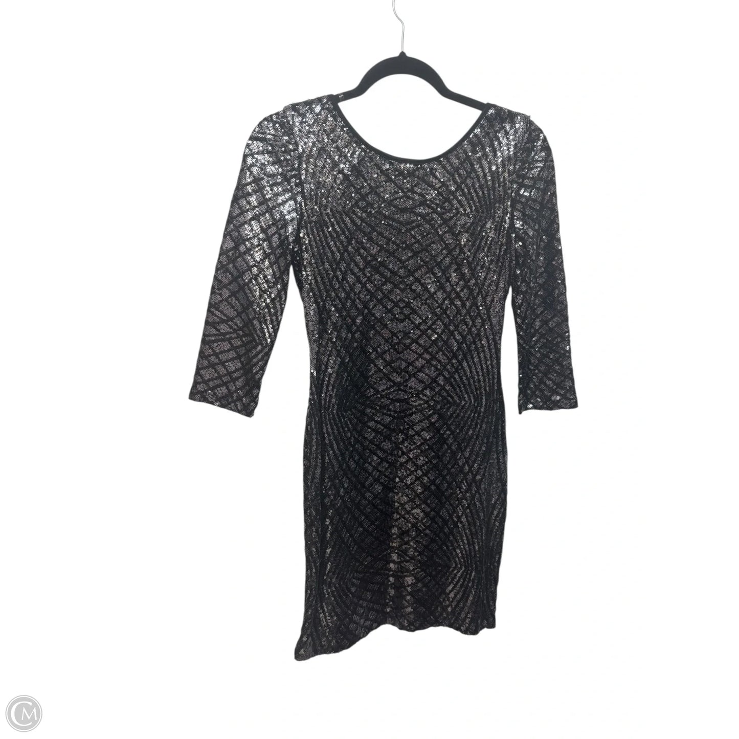 Dress Party Short By Clothes Mentor In Silver, Size: M