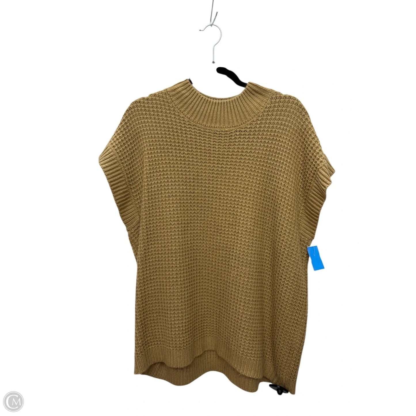 Vest Sweater By Clothes Mentor In Tan, Size: L