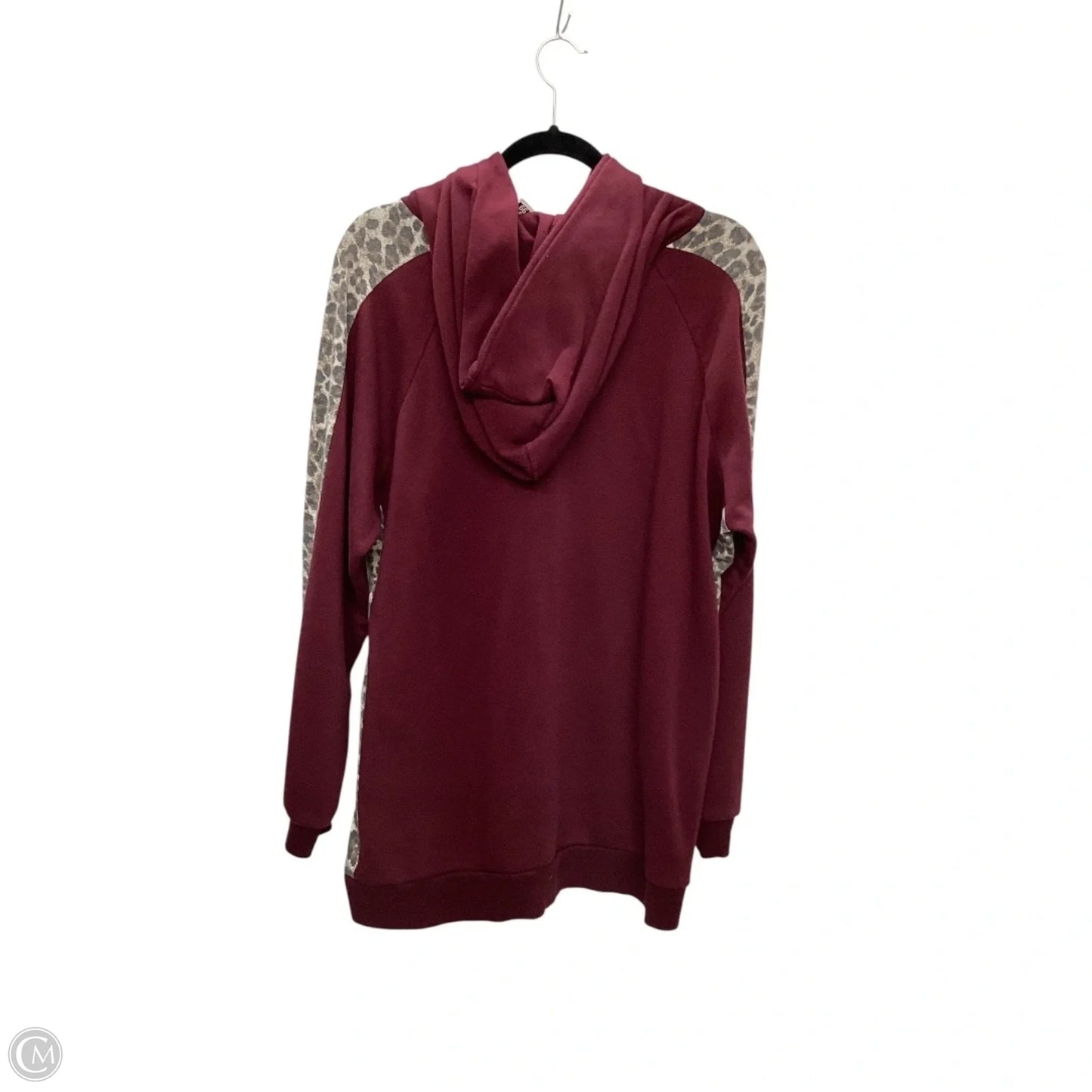 Sweatshirt Hoodie By Zenana Outfitters In Red, Size: L