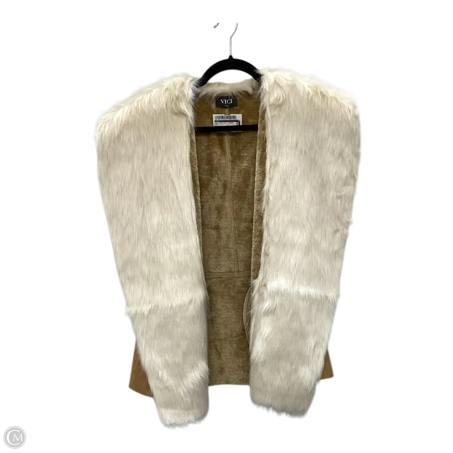 Vest Faux Fur & Sherpa By Vici In Tan, Size: S