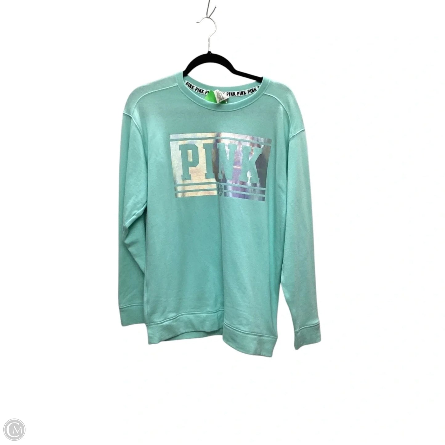 Sweatshirt Crewneck By Pink In Teal, Size: S