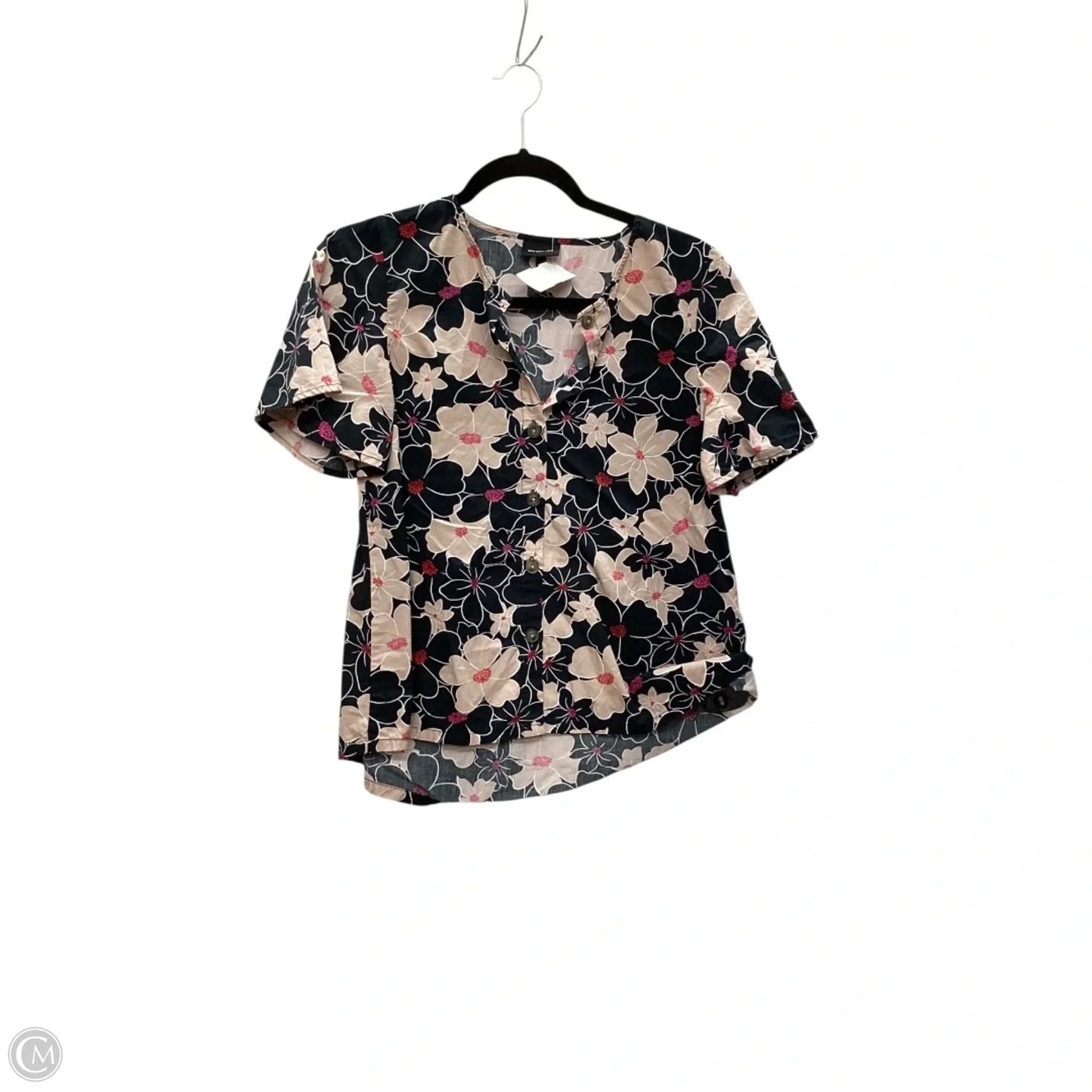Top Short Sleeve By Who What Wear In Floral Print, Size: Xs