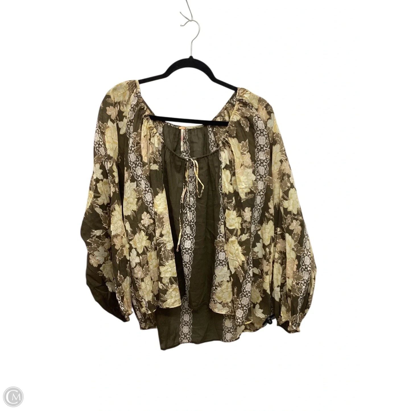 Top Long Sleeve By Free People In Green, Size: M