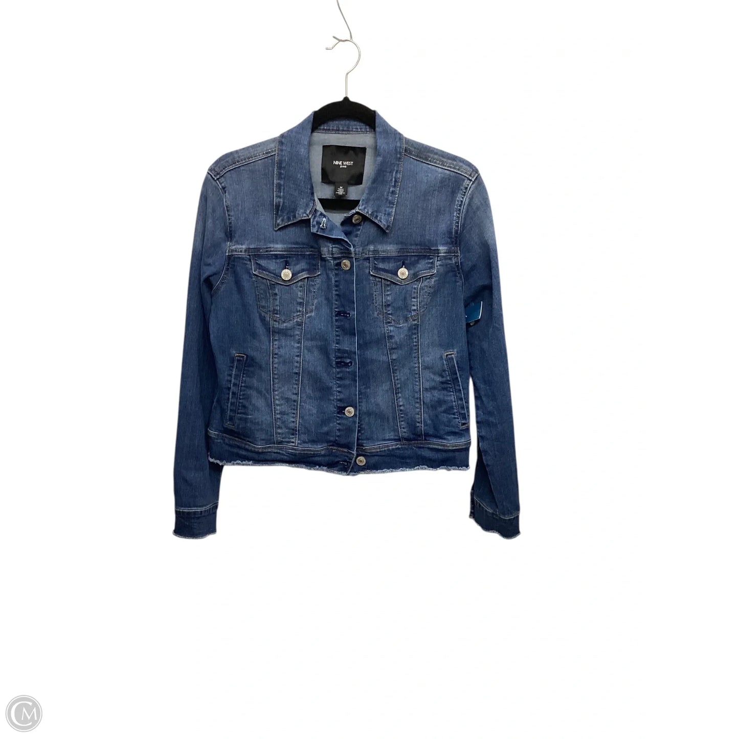 Jacket Denim By Nine West In Blue Denim, Size: M