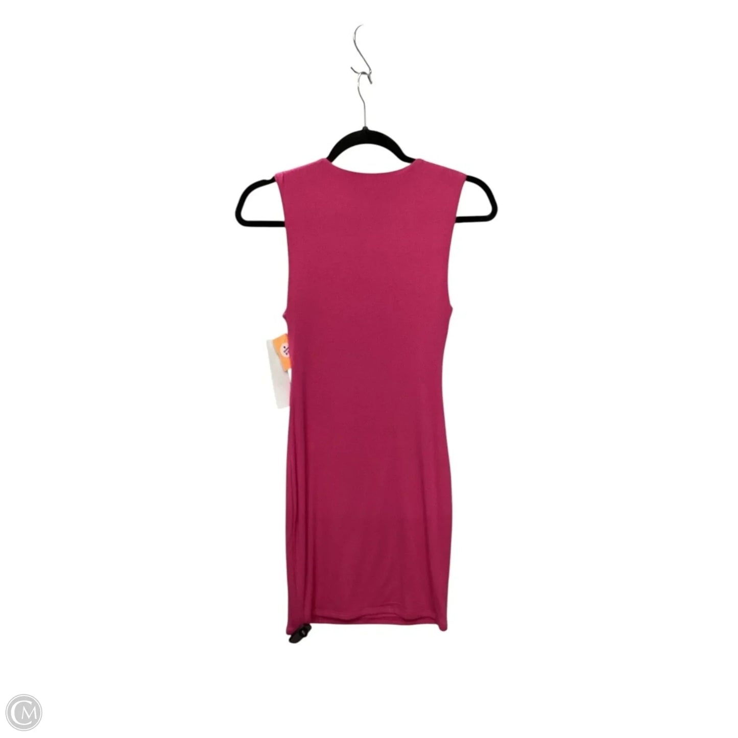 Designer Dress Casual Short By Nakedwardrobe In Pink, Size: L