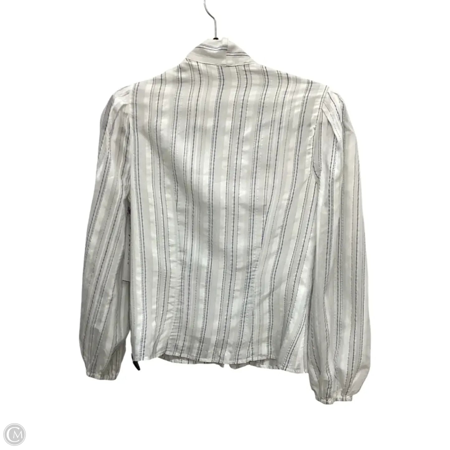 Blouse Long Sleeve By Current Air In White, Size: Xs