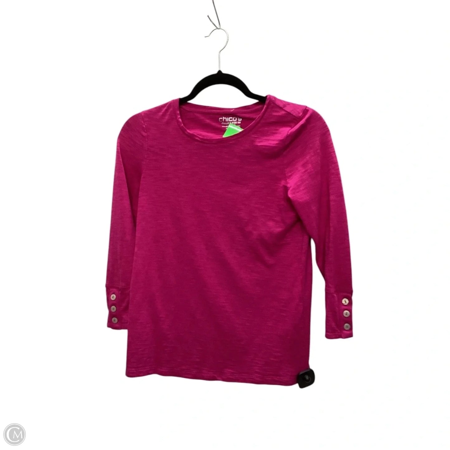 Top Long Sleeve By Chicos In Pink, Size: Xs
