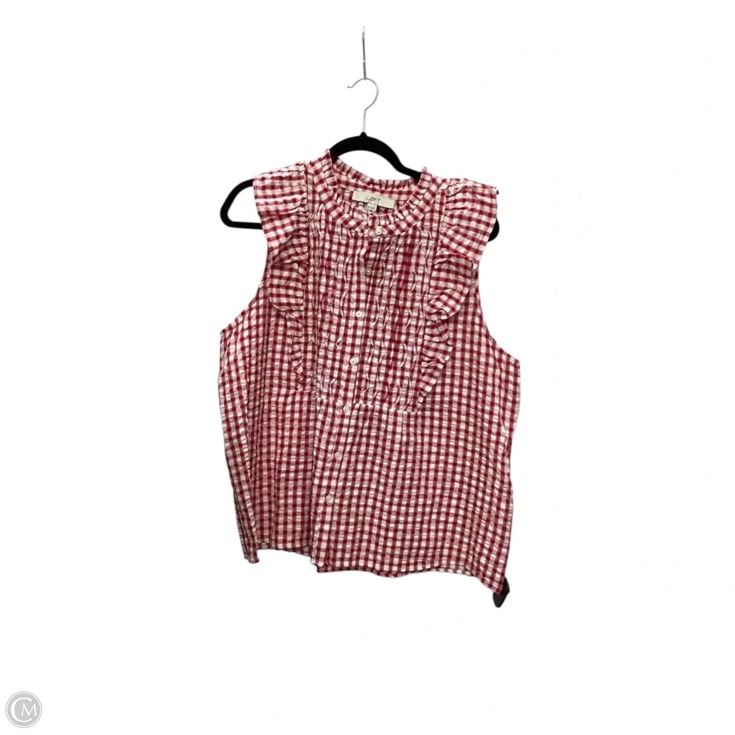Top Sleeveless By Loft In Red, Size: Xl