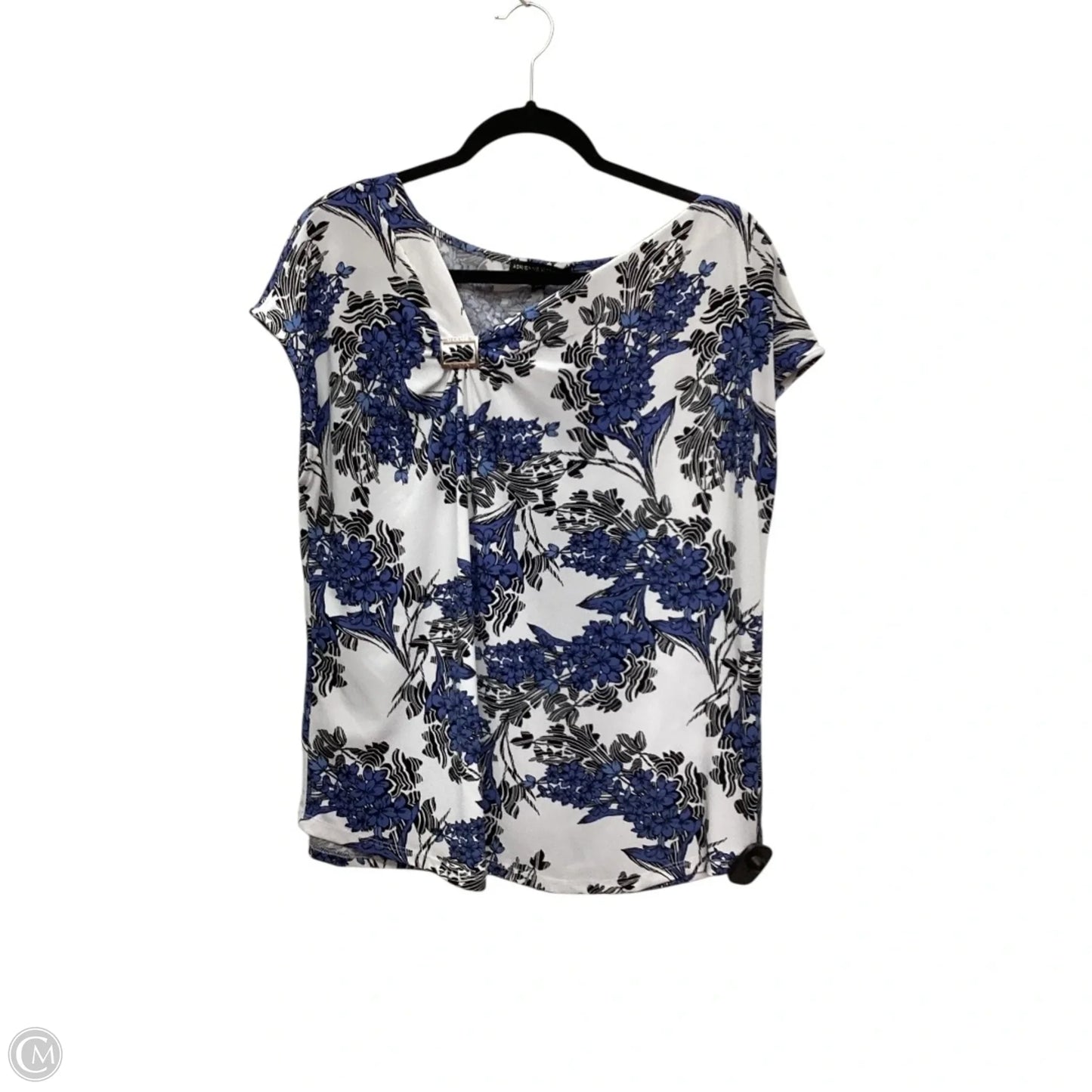 Top Short Sleeve By Adrienne Vittadini In Multi-colored, Size: Xl