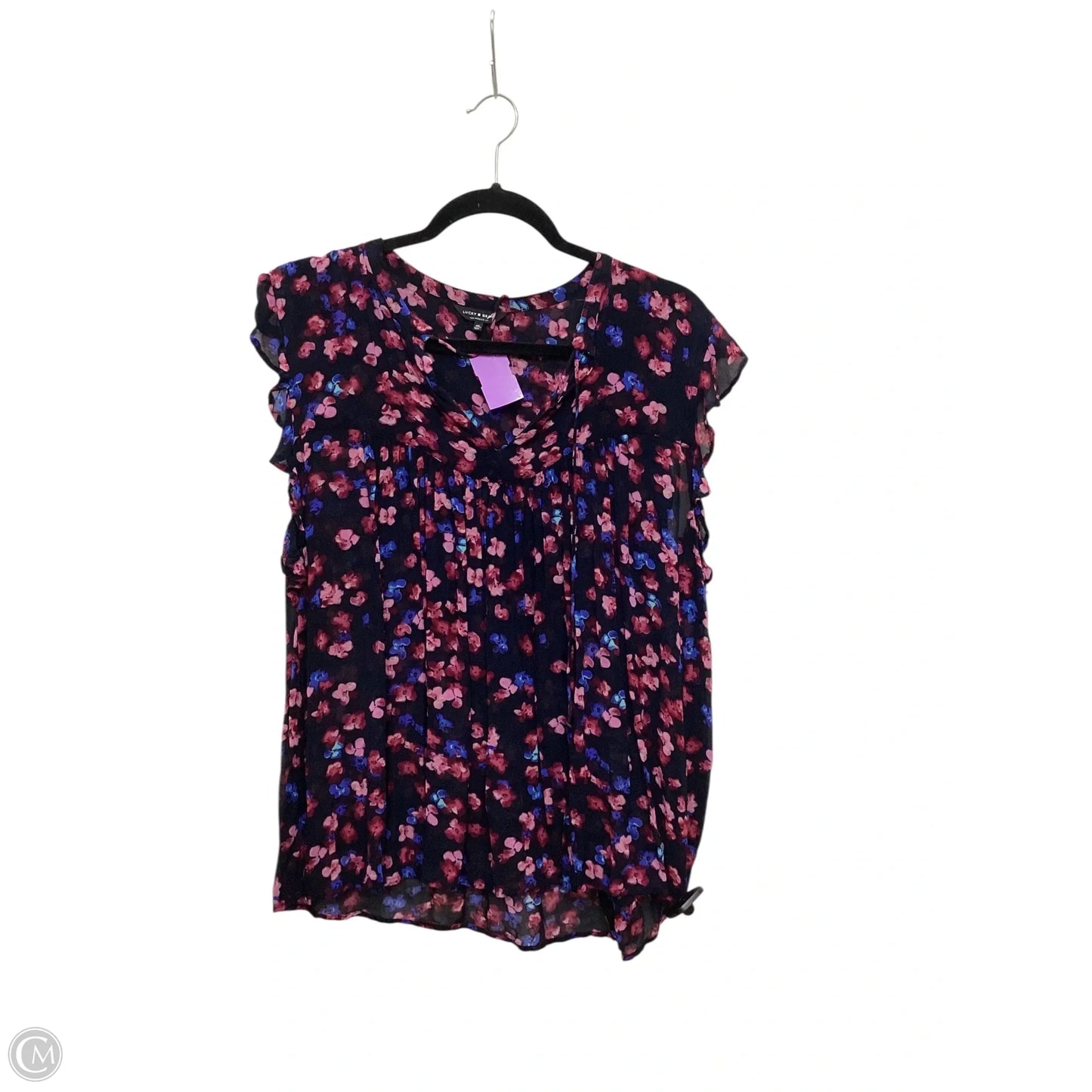 Top Sleeveless By Lucky Brand In Floral Print, Size: Xl