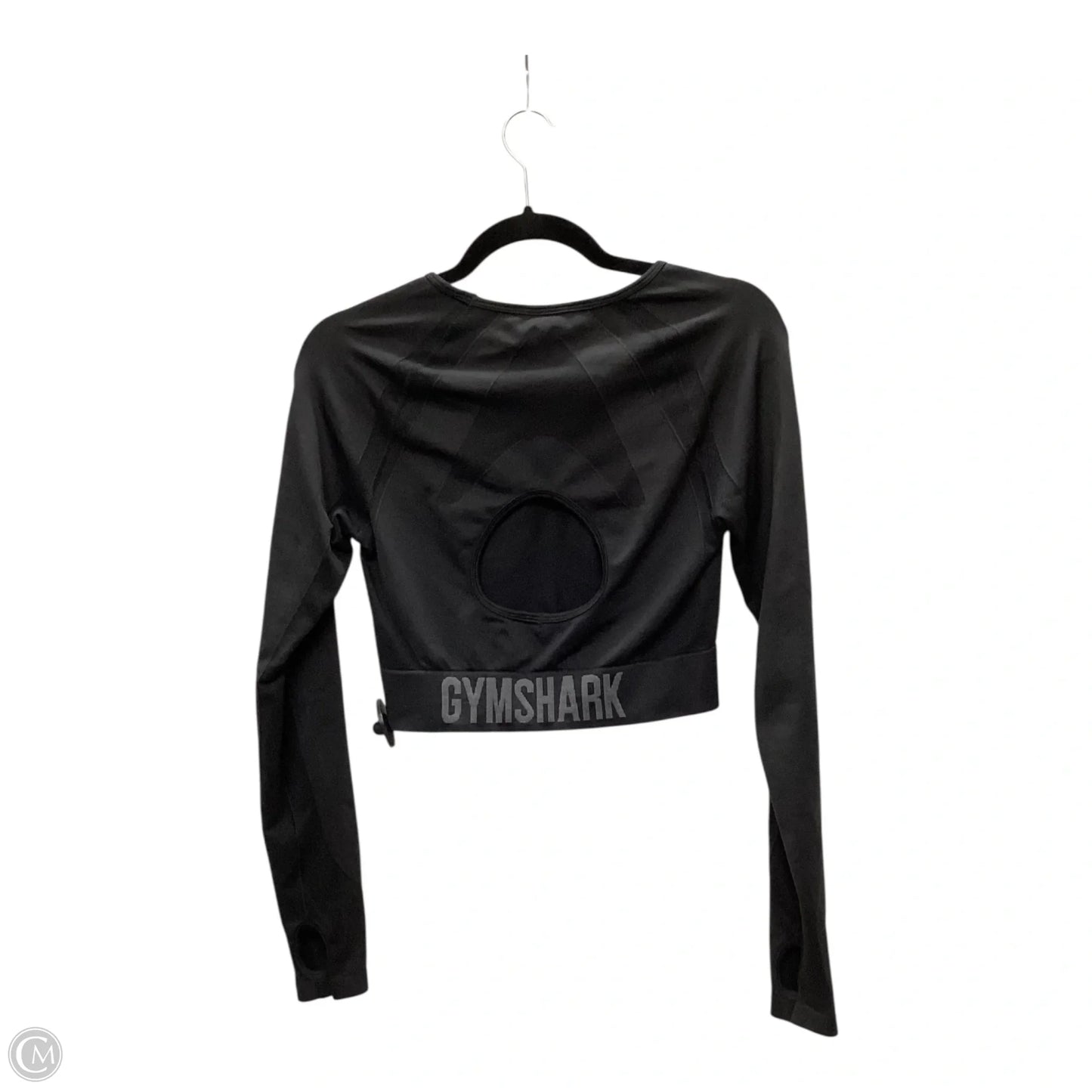 Athletic Top Long Sleeve Crewneck By Gym Shark In Black, Size: L