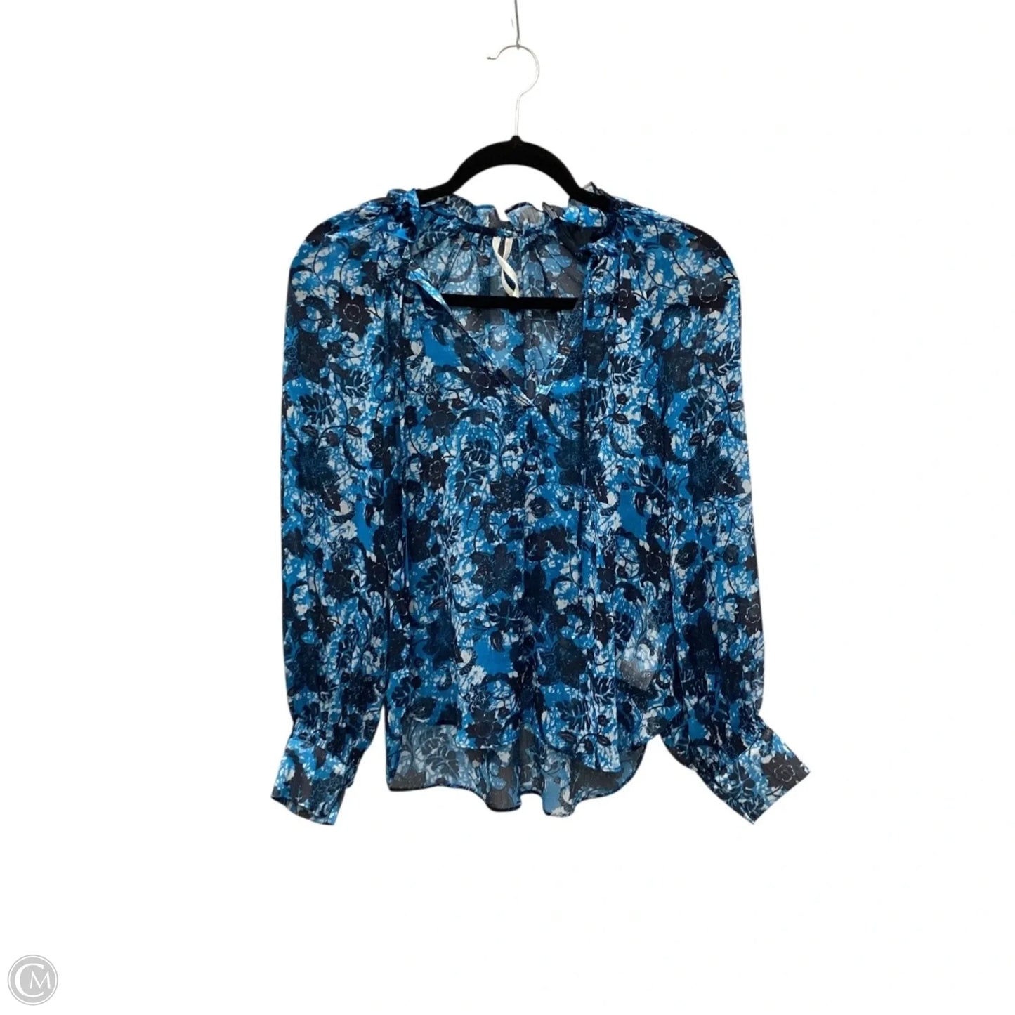 Top Long Sleeve By Anthropologie In Blue, Size: Xs