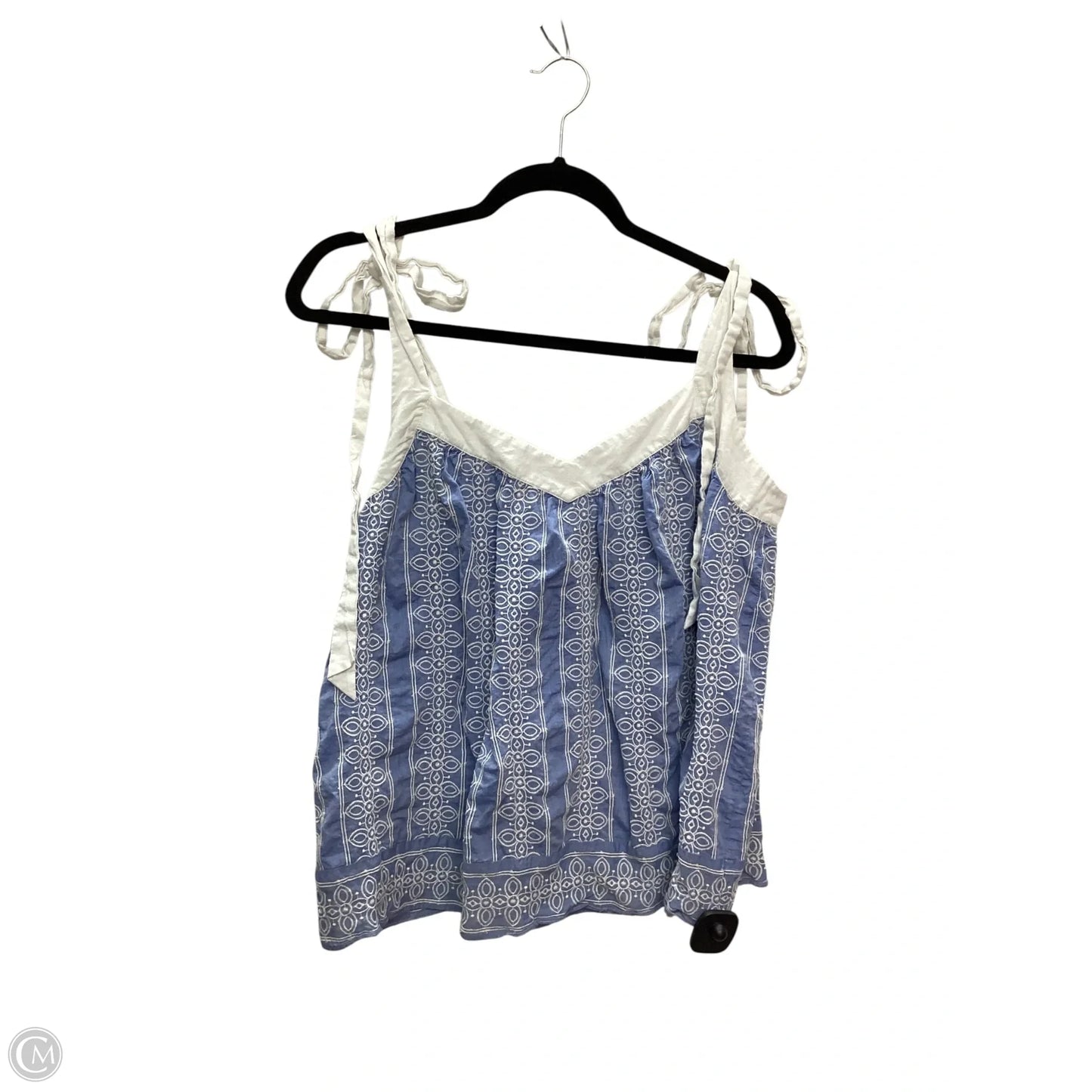 Top Sleeveless By Loft In Blue, Size: M