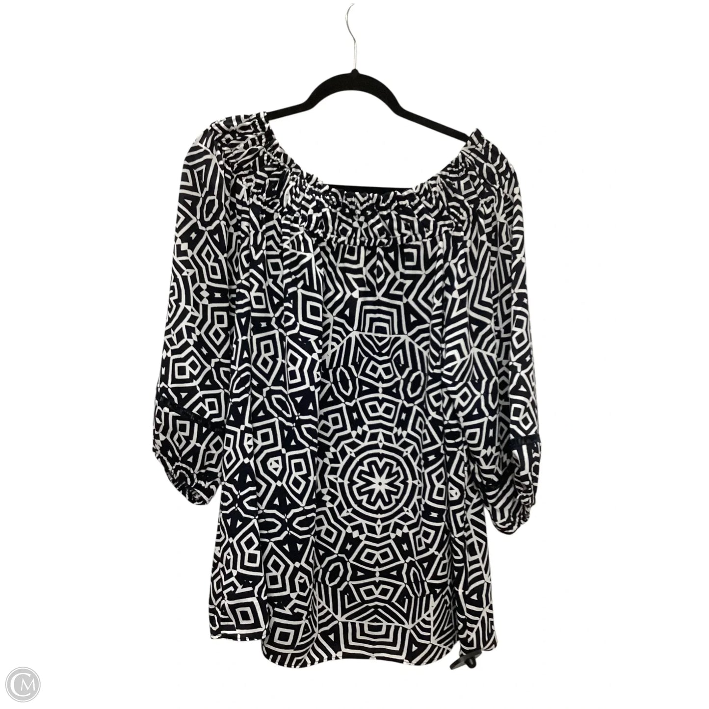 Tunic Short Sleeve By Gibson And Latimer In Blue & White, Size: Xl