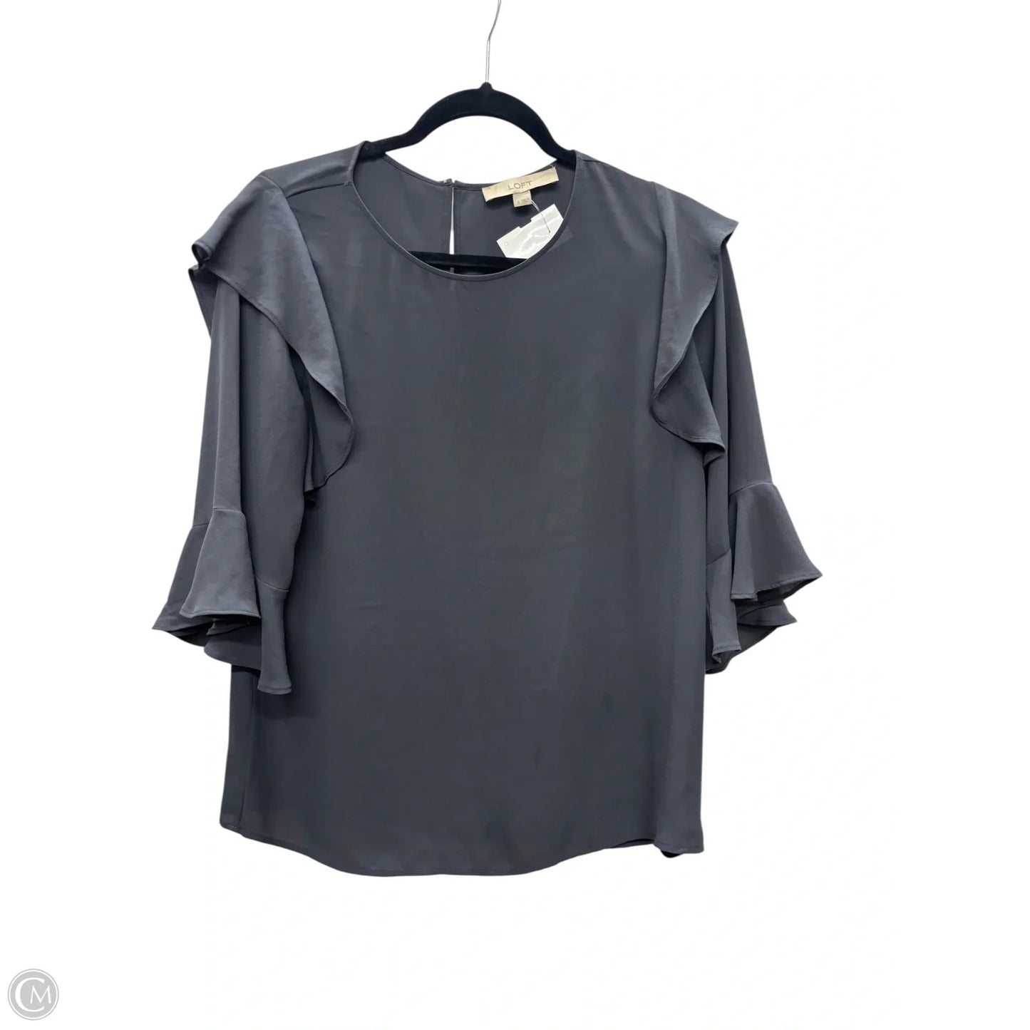 Top Long Sleeve By Loft In Grey, Size: S