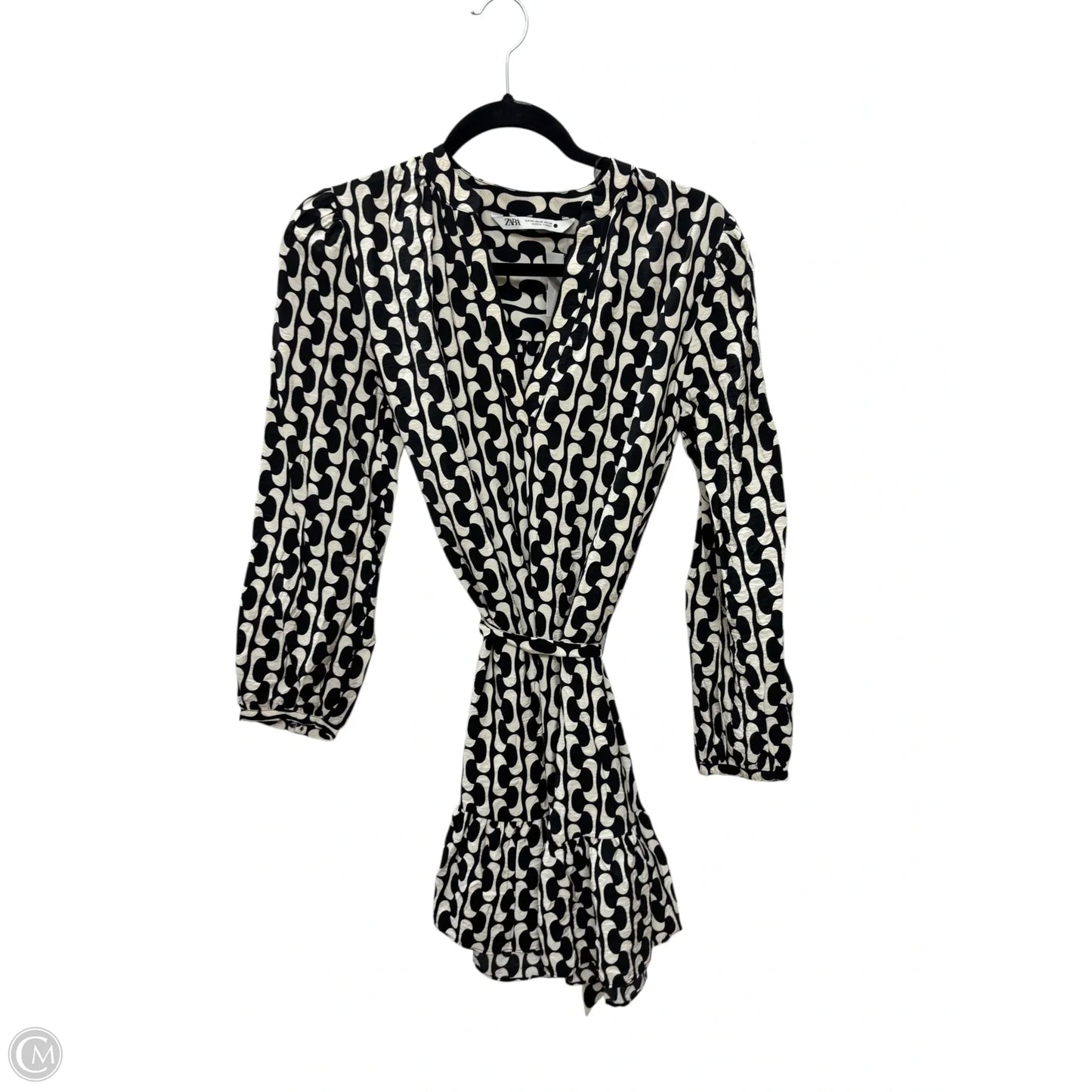 Dress Casual Midi By Zara In Black, Size: Xs