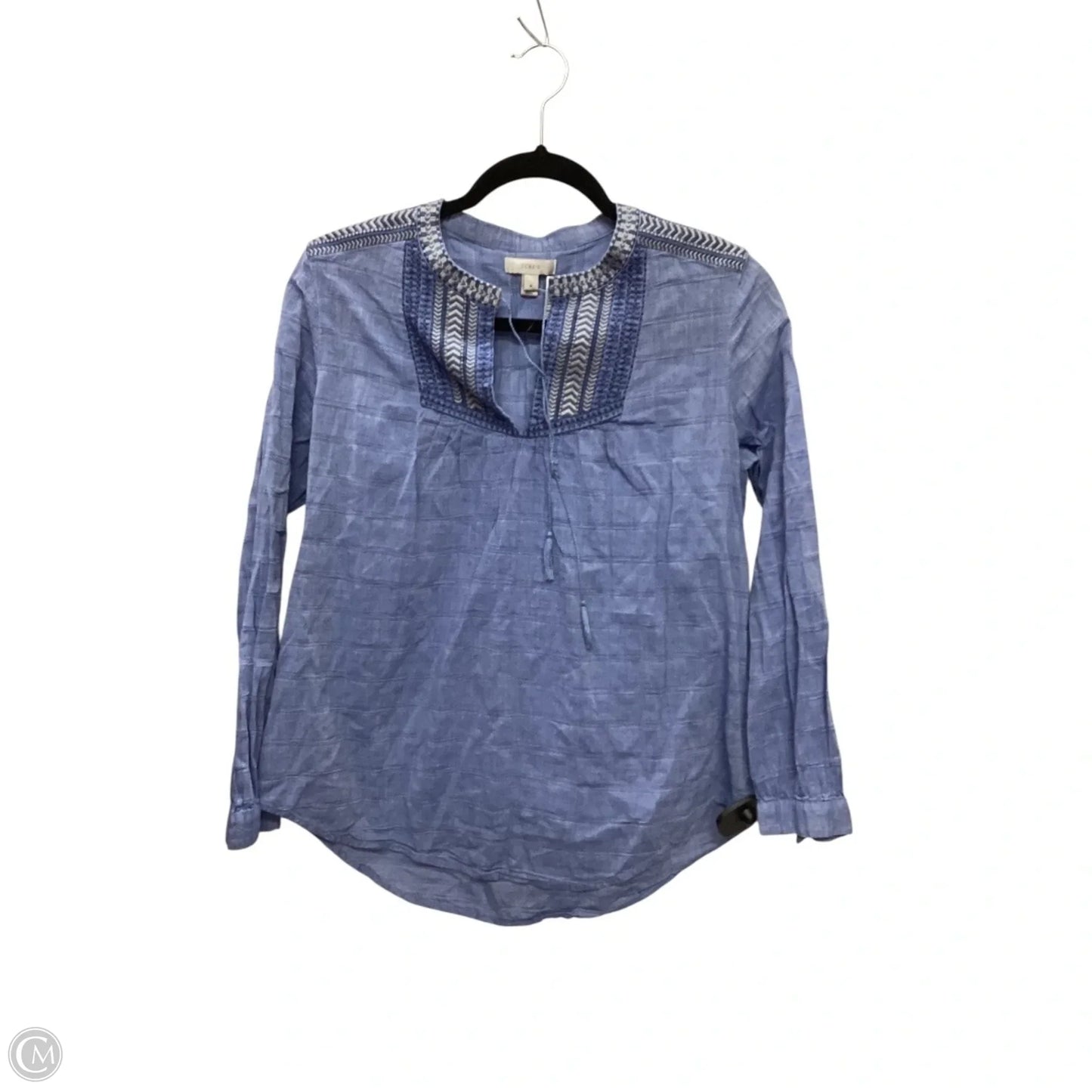 Top Long Sleeve By J. Crew In Blue, Size: 6