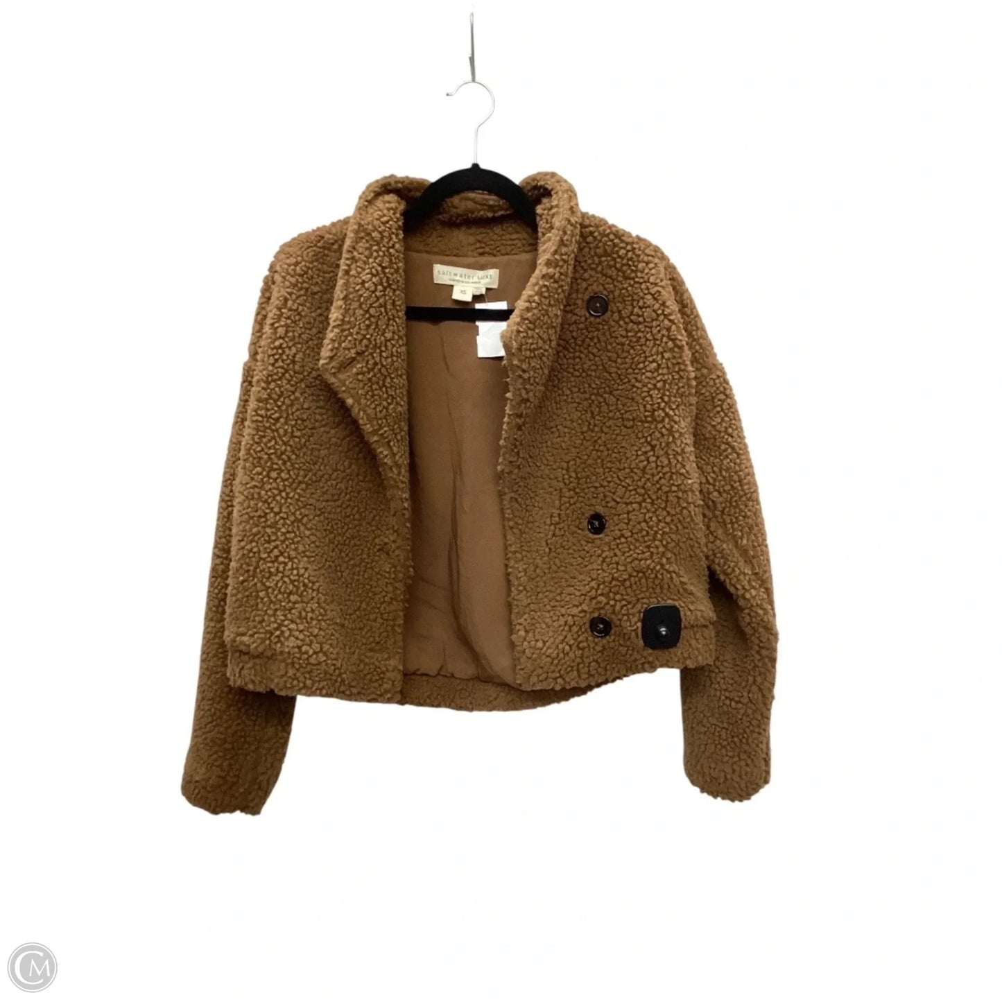 Jacket Faux Fur & Sherpa By Clothes Mentor In Orange, Size: Xs