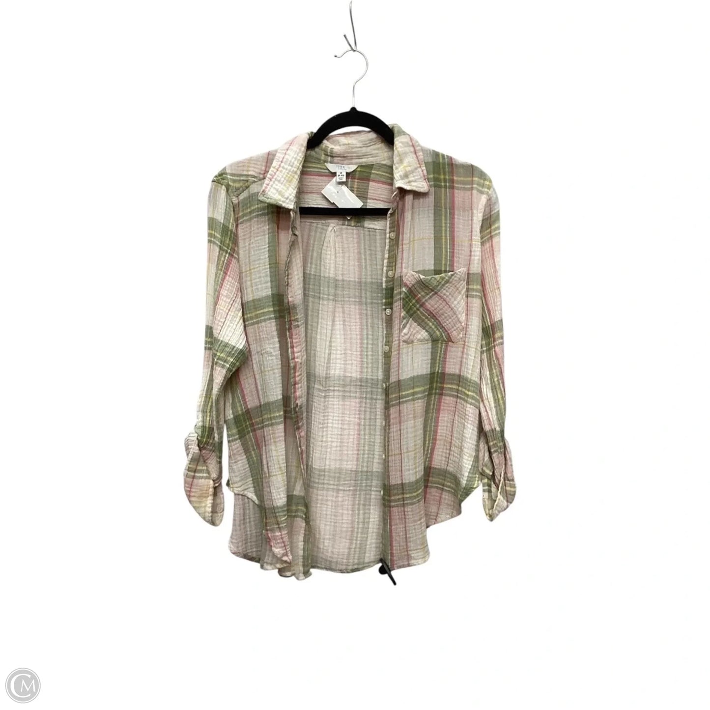 Top Long Sleeve By Time And Tru In Multi-colored, Size: M