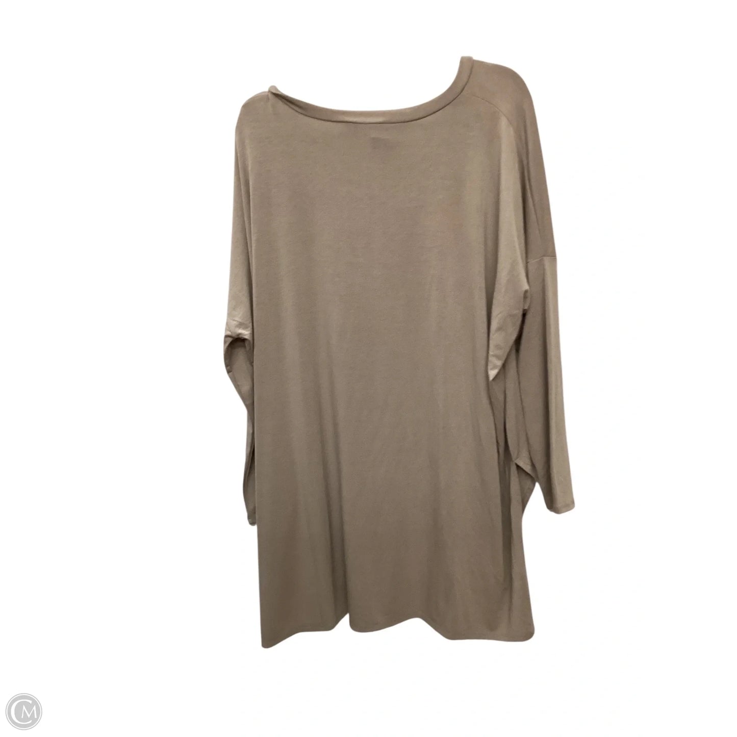 Tunic Long Sleeve By Zenana In Brown, Size: 1x