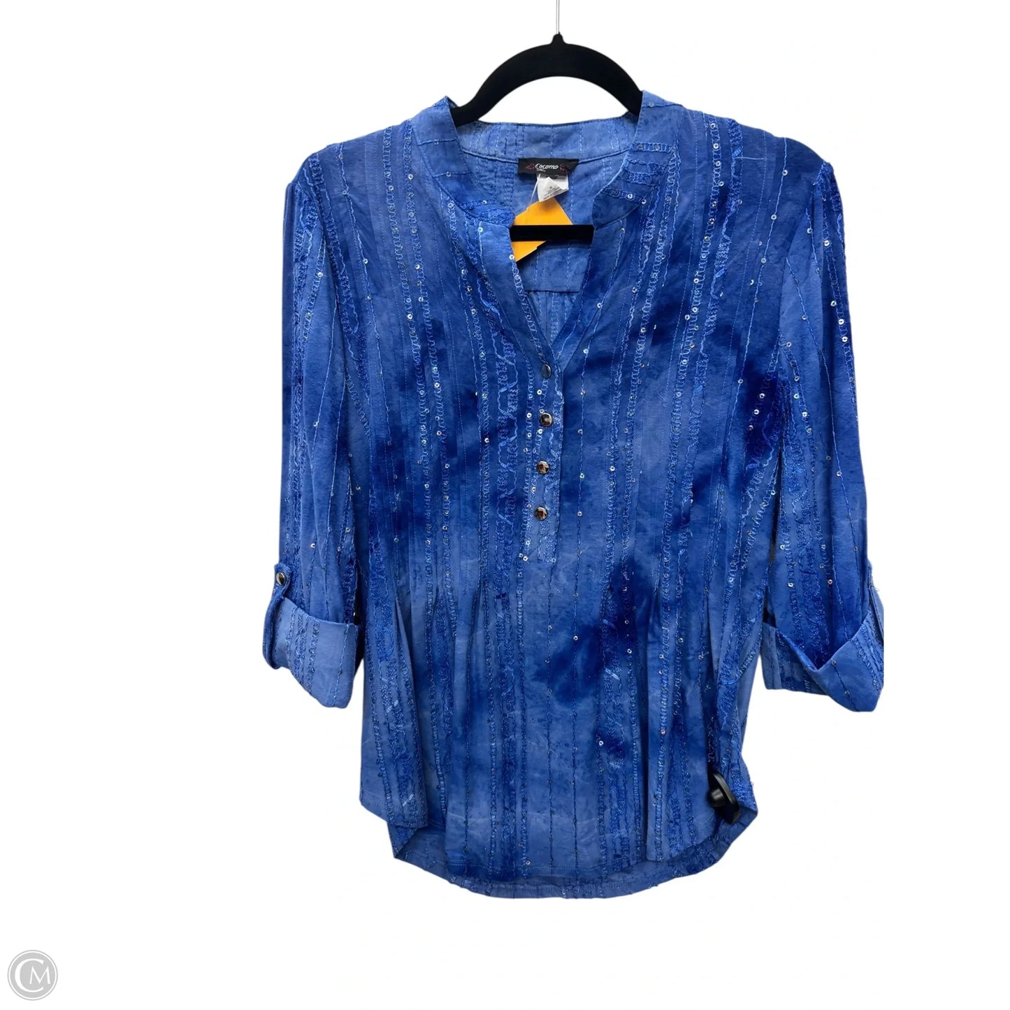 Top Long Sleeve By Cocomo In Blue, Size: M