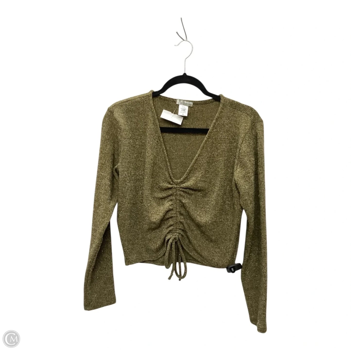 Top Long Sleeve Basic By Clothes Mentor In Gold, Size: M