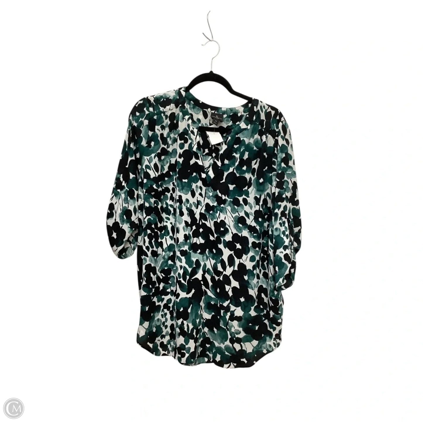 Top Short Sleeve By Worthington In Green, Size: 1x