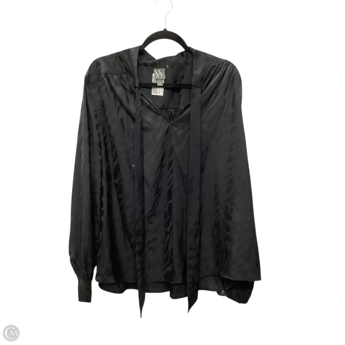Top Long Sleeve Basic By Worthington In Black, Size: 2x