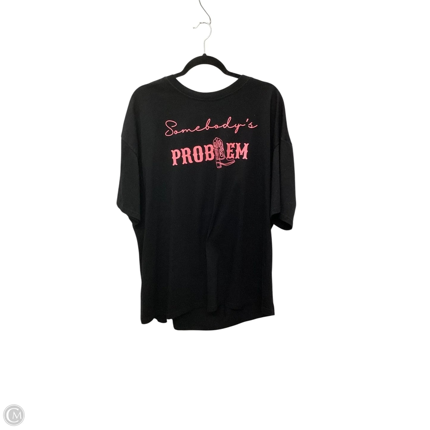 Top Short Sleeve By Clothes Mentor In Black, Size: 2x